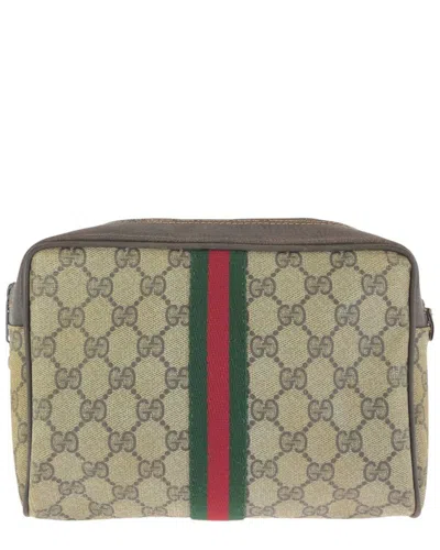 Gucci Vintage Gg Supreme Clutch Bag (authentic Pre-loved) In Brown