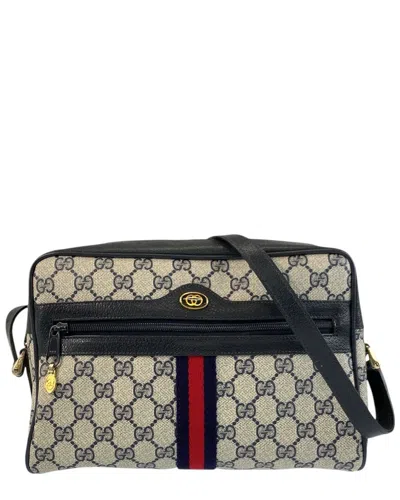Gucci Vintage Gg Supreme Shoulder Bag (authentic Pre-loved) In Black