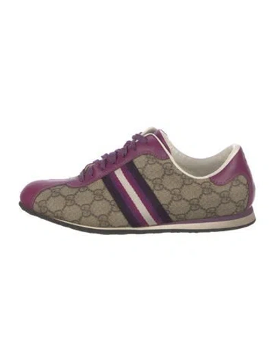 Pre-owned Gucci Vintage Gg Supreme Sneakers In Purple