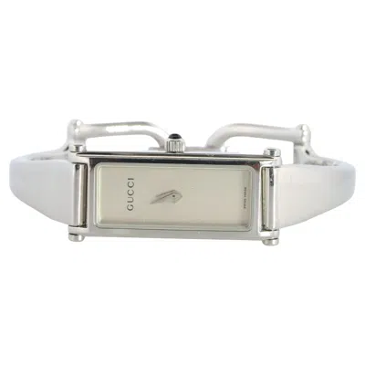 Pre-owned Gucci Vintage  1500l Quartz Wrist Watch.  Silver Tone Bangle Watch In Multi