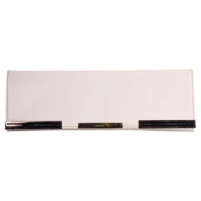 Pre-owned Gucci Vintage  1980's White Patent Rectangular Clutch