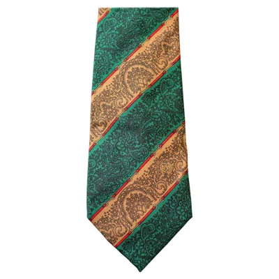 Pre-owned Gucci Vintage  All-silk Tie With Paisley Motif In Black