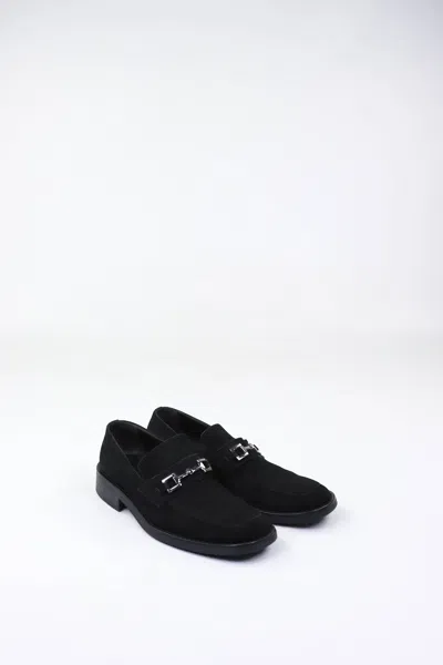 Pre-owned Gucci Vintage  By Tom Ford 110 1580 Black Suede Loafers