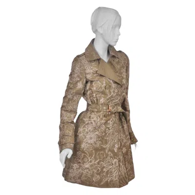 Pre-owned Gucci Vintage  Limited Edition Embroidered And Beaded Trench Coat Nwt In Brown
