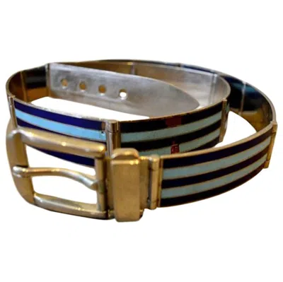 Pre-owned Gucci Vintage  Metal Enamel Belt In Multi