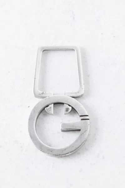 Pre-owned Gucci Vintage  Sterling Silver Keyring / Bag Charm