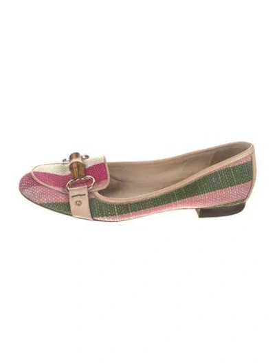 Pre-owned Gucci Vintage Horsebit Accent Loafers In Pink
