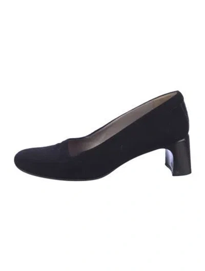 Pre-owned Gucci Vintage Horsebit Accent Pumps In Black
