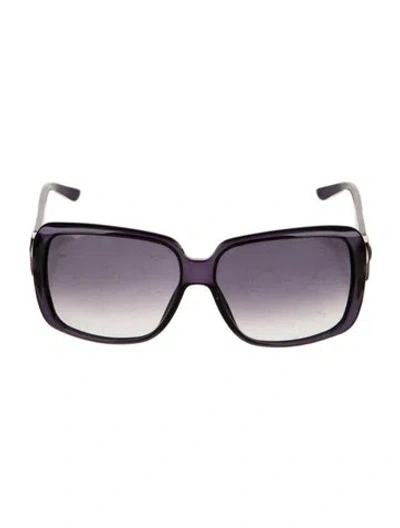 Pre-owned Gucci Vintage Horsebit Accent Sunglasses In Purple