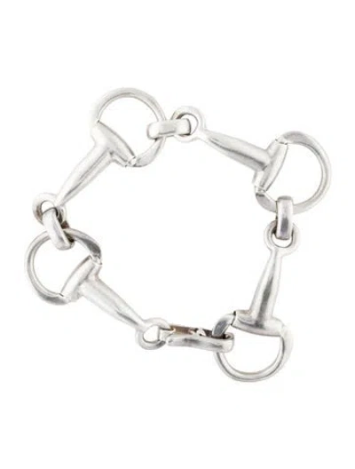 Pre-owned Gucci Vintage Horsebit Link Bracelet, 7" In Multi