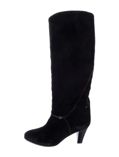 Pre-owned Gucci Vintage Interlocking G Logo Boots In Black