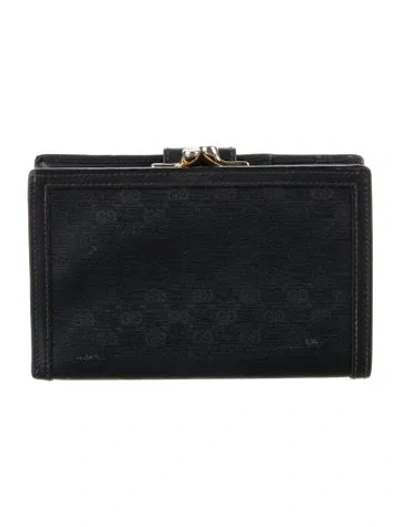Pre-owned Gucci Vintage Interlocking G Logo French Purse In Blue