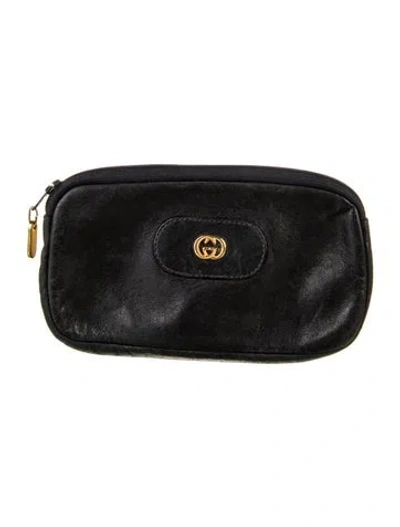 Pre-owned Gucci Vintage Interlocking G Logo Wallet In Blue