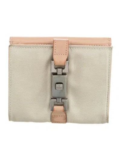 Pre-owned Gucci Vintage Jackie Continental Wallet In Neutrals