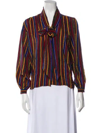Pre-owned Gucci Vintage Late 1970's - Early 1980's Blouse In Black