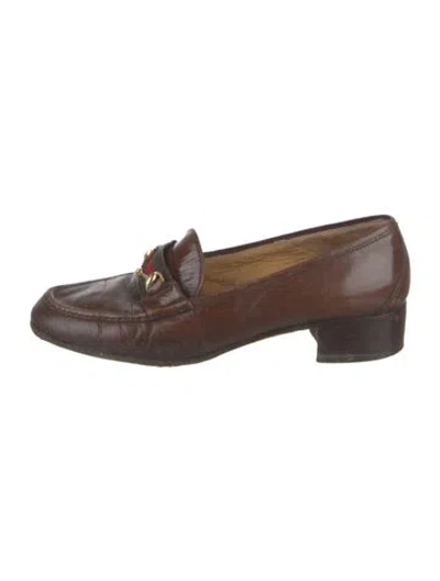 Pre-owned Gucci Vintage Late 1970's - Early 1980's Loafers In Brown