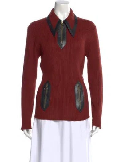 Pre-owned Gucci Vintage Late 1970's - Early 1980's Sweater In Burgundy