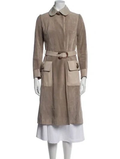 Pre-owned Gucci Vintage Late 1970's - Early 1980's Trench Coat In Neutrals