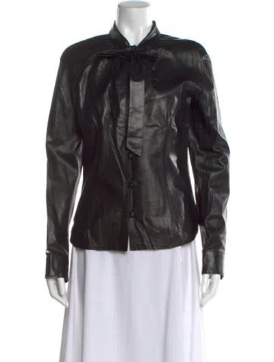 Pre-owned Gucci Vintage Late 1990's - Early 2000's Blouse In Black