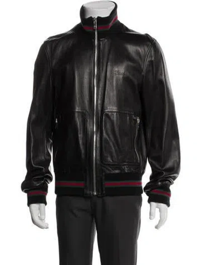 Pre-owned Gucci Vintage Late 1990's - Early 2000's Bomber Jacket In Black