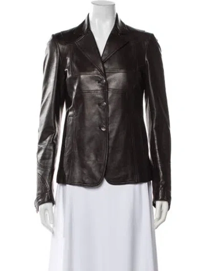 Pre-owned Gucci Vintage Late 2000's - Early 2010's Biker Jacket In Brown