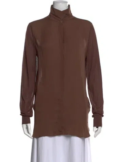 Pre-owned Gucci Vintage Late 2000's - Early 2010's Blouse In Brown