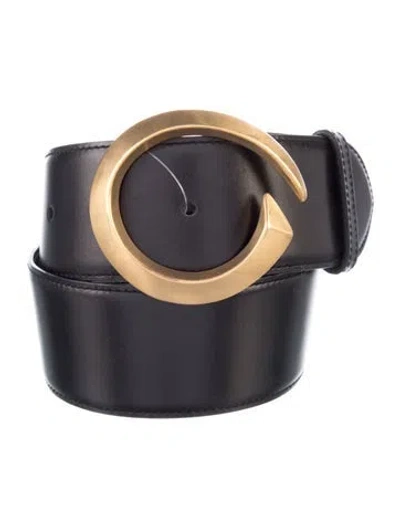 Pre-owned Gucci Vintage Leather Belt In Black
