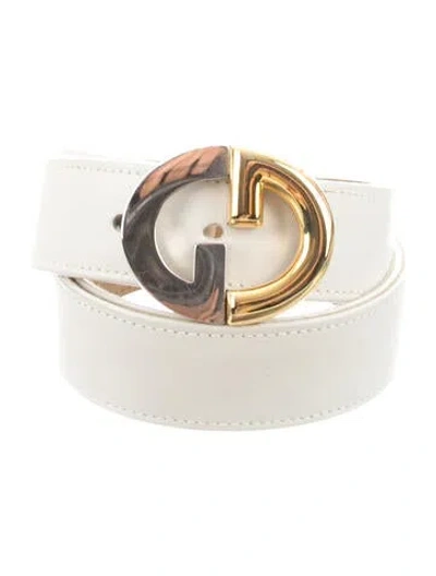 Pre-owned Gucci Vintage Leather Belt In Neutral
