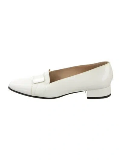 Pre-owned Gucci Vintage Leather Loafers In White