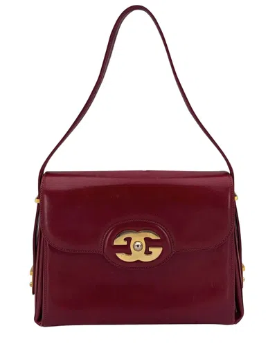 Gucci Vintage Leather Shoulder Bag (authentic Pre-loved) In Burgundy