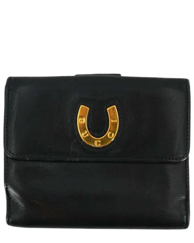 Gucci Vintage Leather Wallet Horseshoe (authentic Pre-loved) In Orange