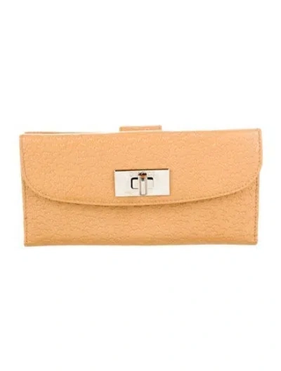 Pre-owned Gucci Vintage Leather Wallet In Neutral