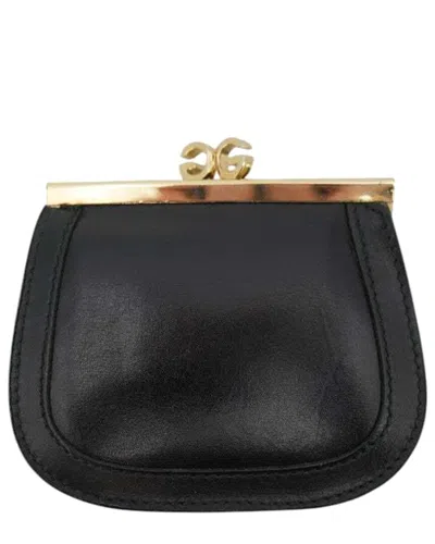 Gucci Vintage Leather Wallet Not Applicable (authentic Pre-loved) In Black