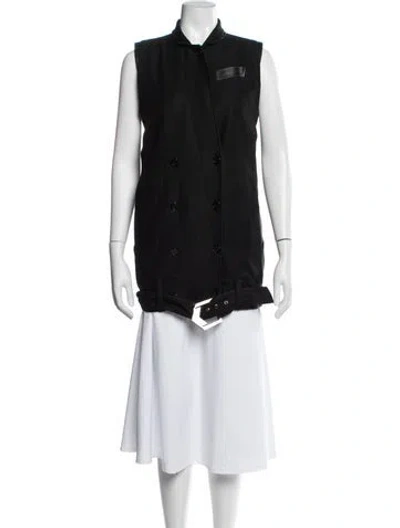 Pre-owned Gucci Vintage Linen Vest In Black