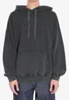 Gucci Vintage Logo Drawstring Hoodie In Gray