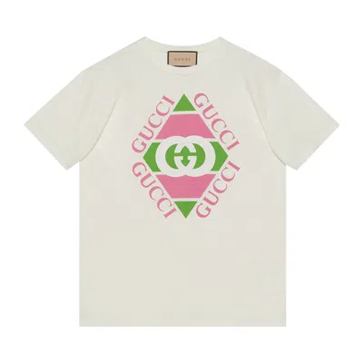 Pre-owned Gucci Vintage Logo Print T-shirt 'off White'