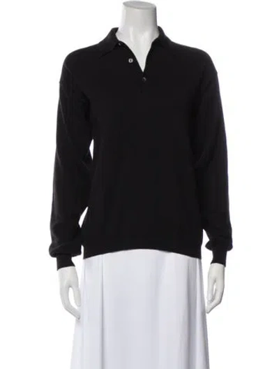 Pre-owned Gucci Vintage Merino Wool Sweater In Black