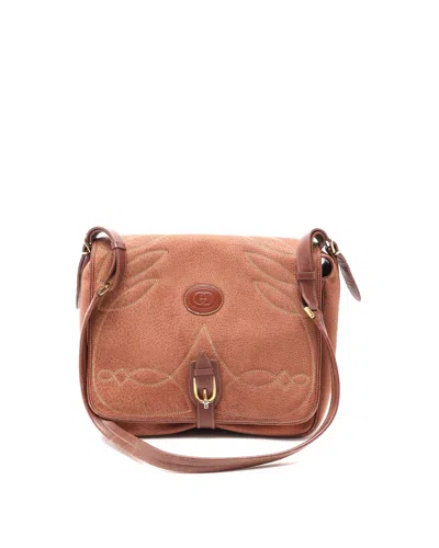 Gucci Vintage Messenger Bag In Brown