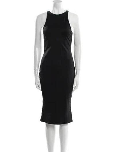 Pre-owned Gucci Vintage Midi Length Dress In Black