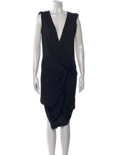 Pre-owned Gucci Vintage Midi Length Dress In Black