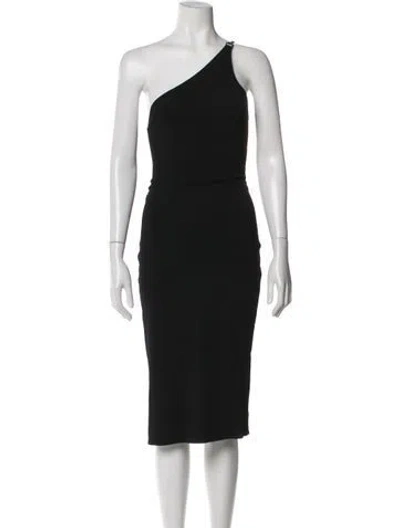 Pre-owned Gucci Vintage Midi Length Dress In Black