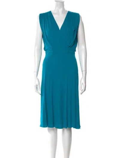 Pre-owned Gucci Vintage Midi Length Dress In Blue