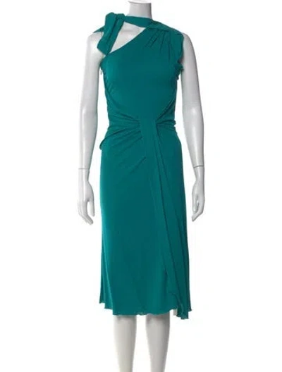 Pre-owned Gucci Vintage Midi Length Dress In Green