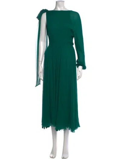 Pre-owned Gucci Vintage Midi Length Dress In Green
