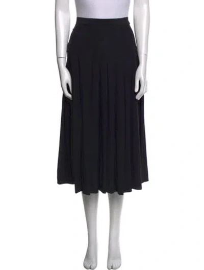 Pre-owned Gucci Vintage Midi Length Skirt In Black