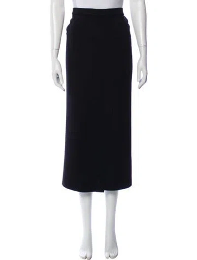 Pre-owned Gucci Vintage Midi Length Skirt In Black