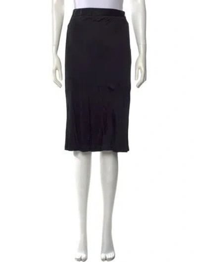 Pre-owned Gucci Vintage Midi Length Skirt In Black