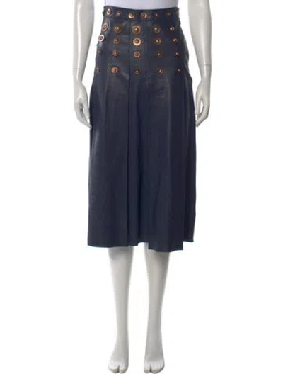 Pre-owned Gucci Vintage Midi Length Skirt In Blue
