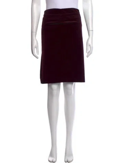 Pre-owned Gucci Vintage Midi Length Skirt In Burgundy