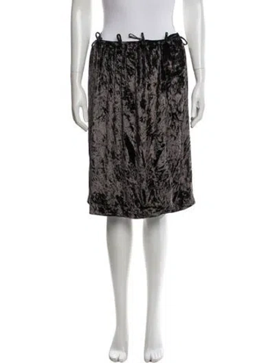 Pre-owned Gucci Vintage Midi Length Skirt In Gray